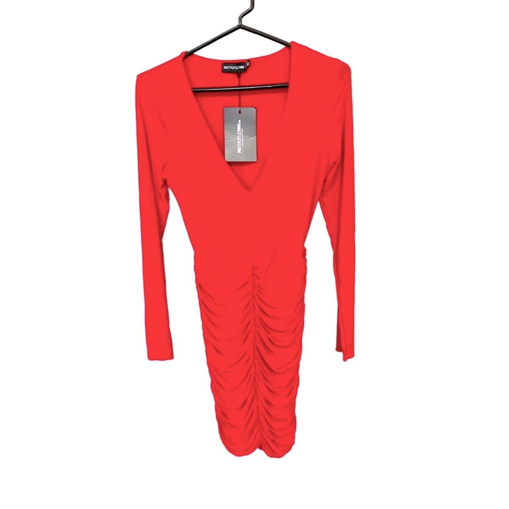 NWT PrettyLittleThing Design red dress Size S